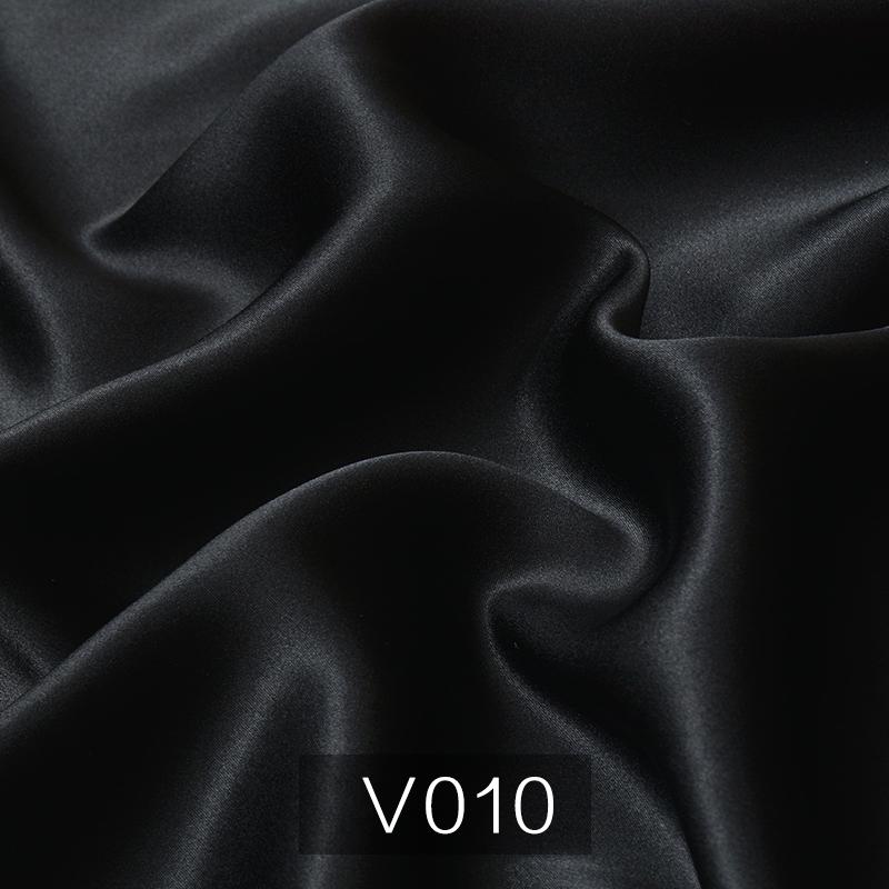 HYSK Natural Genuine Pure 100% Silk Crepe Satin Fabric Silk China Duchess Plain Brown by Meter for Dress Bedding Wedding