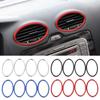 4PCS Car Air Conditioning Trim Outlet Decoration Circle Ring Sticker For Ford Focus 2 MK2 2005-2013 Auto Accessories
