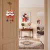 Traditional Chinese New Year Decoration Waking Lion with Bells Lunar New Year Ornament Cartoon Wall Hanging Festive Season