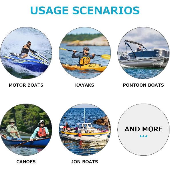 Boat Cover Support Poles Adjustable Boat Cover Pole Support System - Pontoon Cover Support Pole with 4 Webbing Straps for Jon