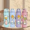1PC Various Coffee Cup Set 750ml Color Plastic Sports Water Bottle Leakproof Flip Straw Lid Suitable for Sports Office Home Use