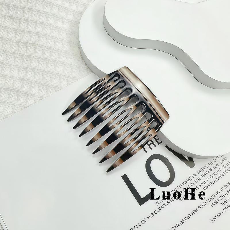 Антистатическая расческа с леопардовым принтом - Ацетатный аксессуар для волос для челки, против пушистости и для дополнительного стиля