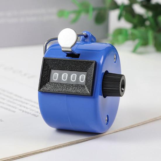 Ручной счетчик с 4-значным числом, счетчик-кликер для тренировок, вязания, рыбалки, гольфа, спортивных мероприятий, ручной механический счетчик шагов