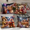 New Style Pillow Cover Christmas Print Sofa Decoration Cushion Cover Living Room Bedroom Pillow Cover Holiday Gift