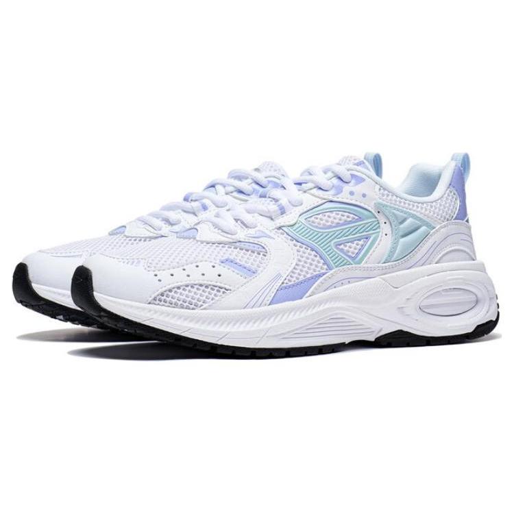 Li Ning 92 CICI Нескользящие износостойкие низкие спортивно-повседневные кроссовки женские Белые Циано Фиолетовые AGCT050-3