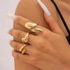 3/5 Pieces Of Minimalist, Fashionable, Irregular Gold Women'S Ring Set, Finger Ring, Fashionable Girl Jewelry Gift