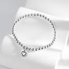 925 Silver Heart Bead Bracelet For Women Unique Design High End Versatile Fashionable Personalized Jewelry