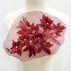 Flower Embroidery Sequin Embroidery Patch Luxury Flower Embroidered Patches  Sewing