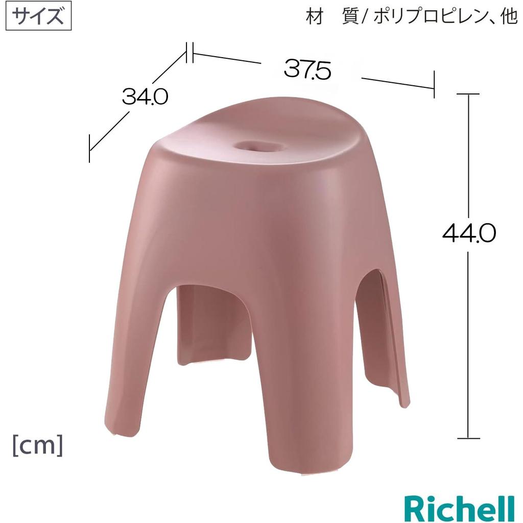 Кресло для ванной Richell Hayul Табурет TX Pink 40 см Сделано в Японии Антибактериальная обработка Кресло для ванной комнаты Табурет для ванной комнаты Высокий для ухода за больными Стильный магнитный