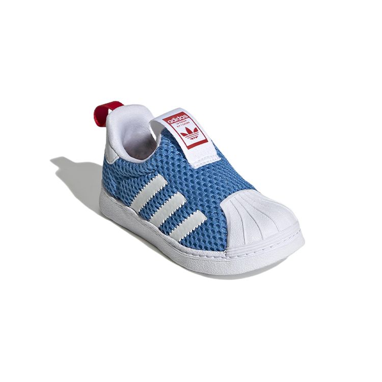 Adidas Originals Superstar 360 Comfortable Durable Low-Top Walking Shoes Baby Shoes Blue GY9143