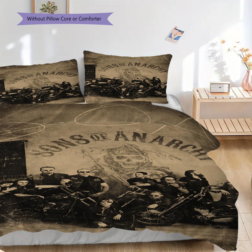 Soa Motorcycle Club Chronicles Bedding 1 Duvet Cover 2 Pillowcase Without Core Bedding Set Christmas Birthday Gift