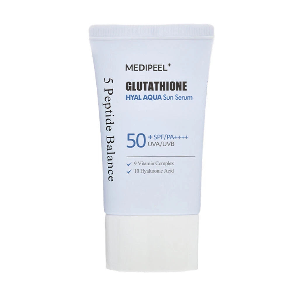 MEDIPEEL Сыворотка-солнце с глутатионом и гиалуроновой кислотой Aqua Sun Serum - 50 мл (SPF50 + PA ++++)