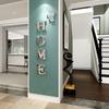 Home Wall Decor Letter Signs Acrylic Mirror Wall Stickers Wall Decorations for Living Room Bedroom Home Decor Wall Decals (Silver)