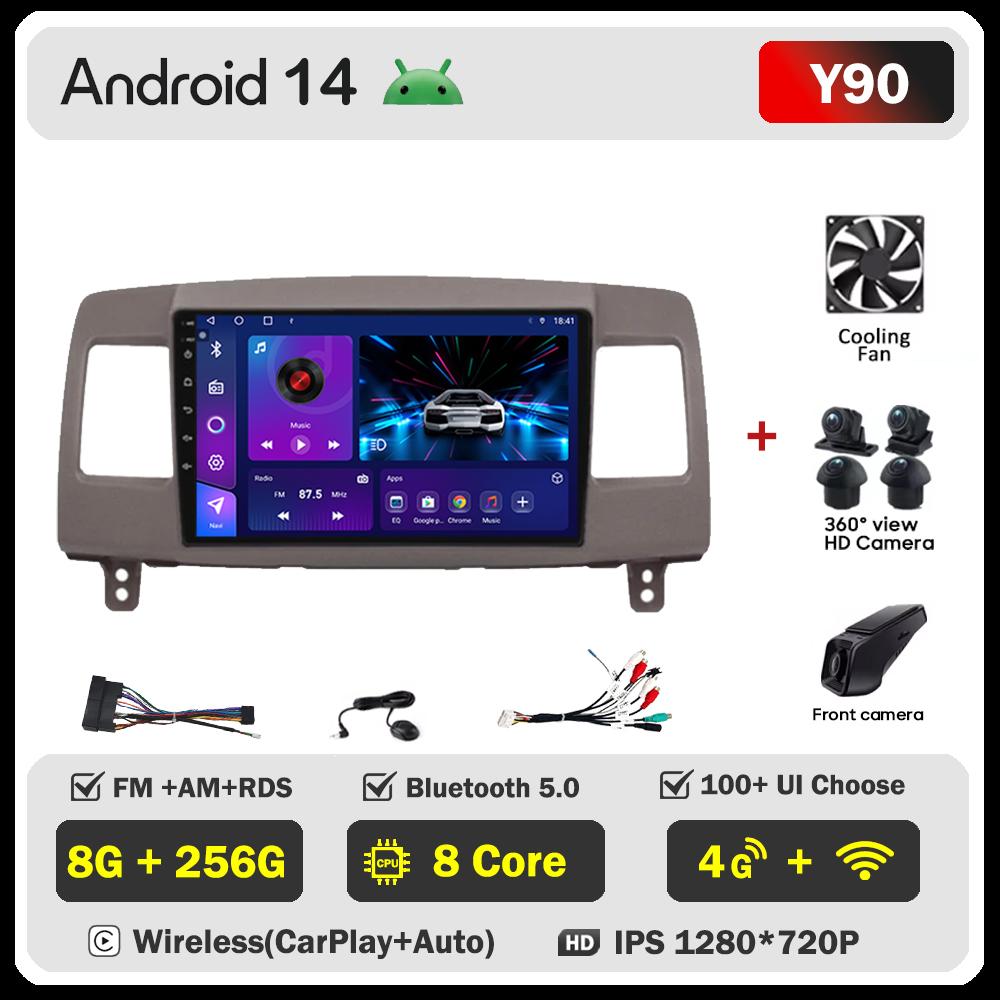 Android 14 для Toyota Mark II 9 X110 2000-2007 автомобильный мультимедийный видеоплеер стерео головное устройство автомагнитола сенсорный экран GPS 5G Wifi