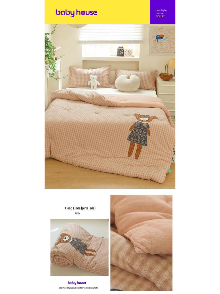 Class A Cotton Cartoon Kids' Quilt - Pure Cotton Double Yarn Corn Fiber Core, Thick & Warm for Winter