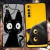 Мягкий ТПУ Для Realme 11 10 9 Pro Plus GT2 GT3 GT5 C21 C25 C35 C53 C55 C67 Pro 5G Чехол для телефона Милый Забавный Мультяшный Черный Кот Fundas