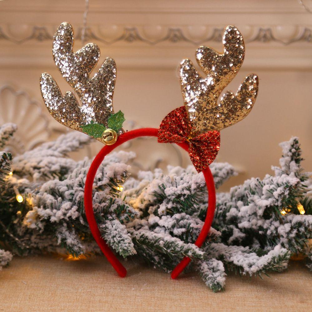 Party Dress Up Christmas Decoration Female Plush Hair Hoop Christmas Hair Band Antlers Headband