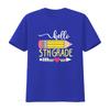 Womens Hello 5th Grade Team Happy First Day Of School T Shirt Black 4X Large vintage Washed Stylish homme Slightly graphic