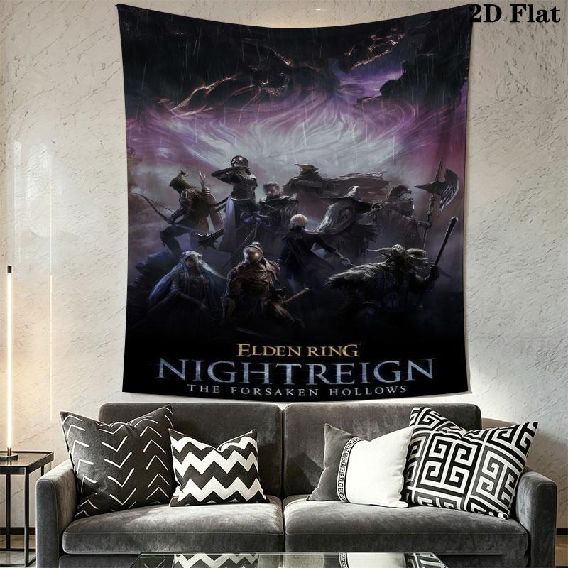 Elden Ring Wall Hanging Printed Fabric Blanket Decorative Tapestries for Bedroom Living Room Home Decor