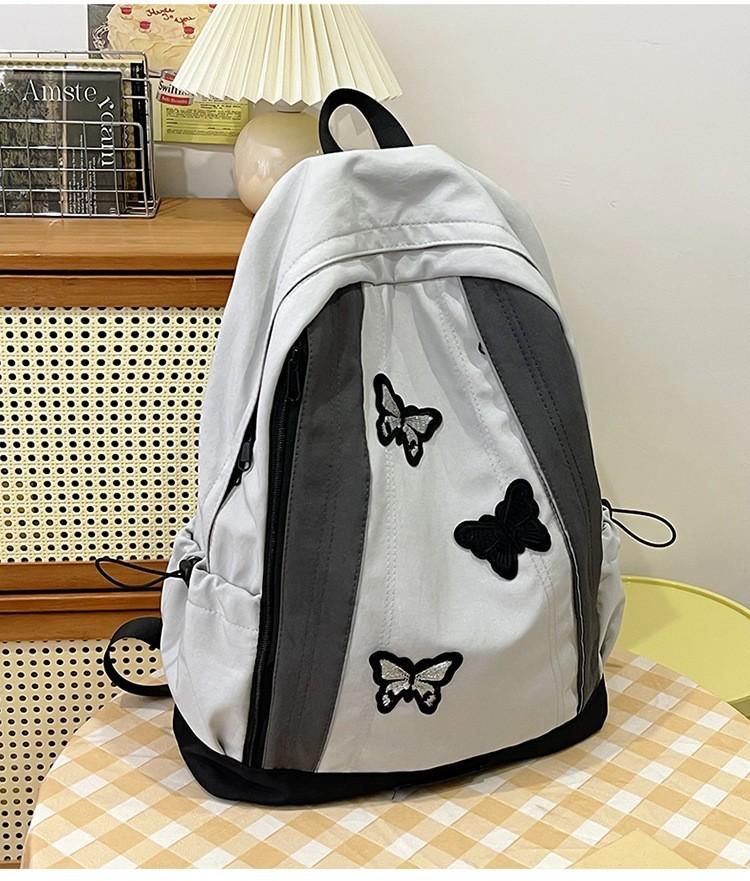 Schoolbag Female Niche Design Dark Butterfly Outdoor Sports Backpack College Student Light Hiking Mountaineering Backpack