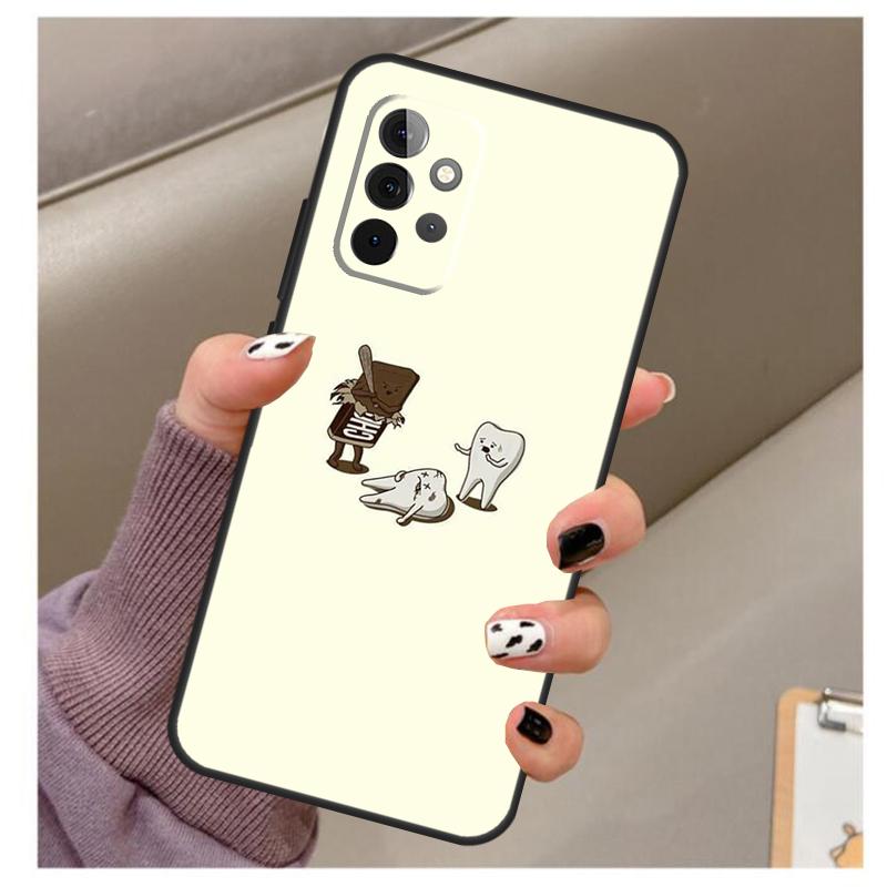 Мягкий чехол для зубов от стоматолога для Samsung Galaxy A32 A52 A72 A12 A42 A40 A50 A70 A03S A21S A52S A71 A51