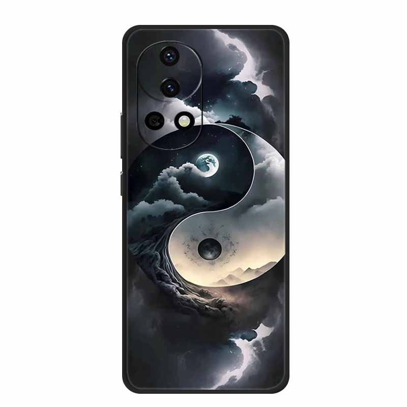 Чехол для телефона Huawei Nova 13 12 5G Nova13 Coque Цветы Черный Силикон Мягкий ТПУ Задняя крышка Для Huawei Nova 12 Pro Ultra Чехол