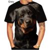 Design Cute Pet Dog Rottweiler 3D Print T-shirt Funny Stylish Mens and Womens Casual Short Sleeves