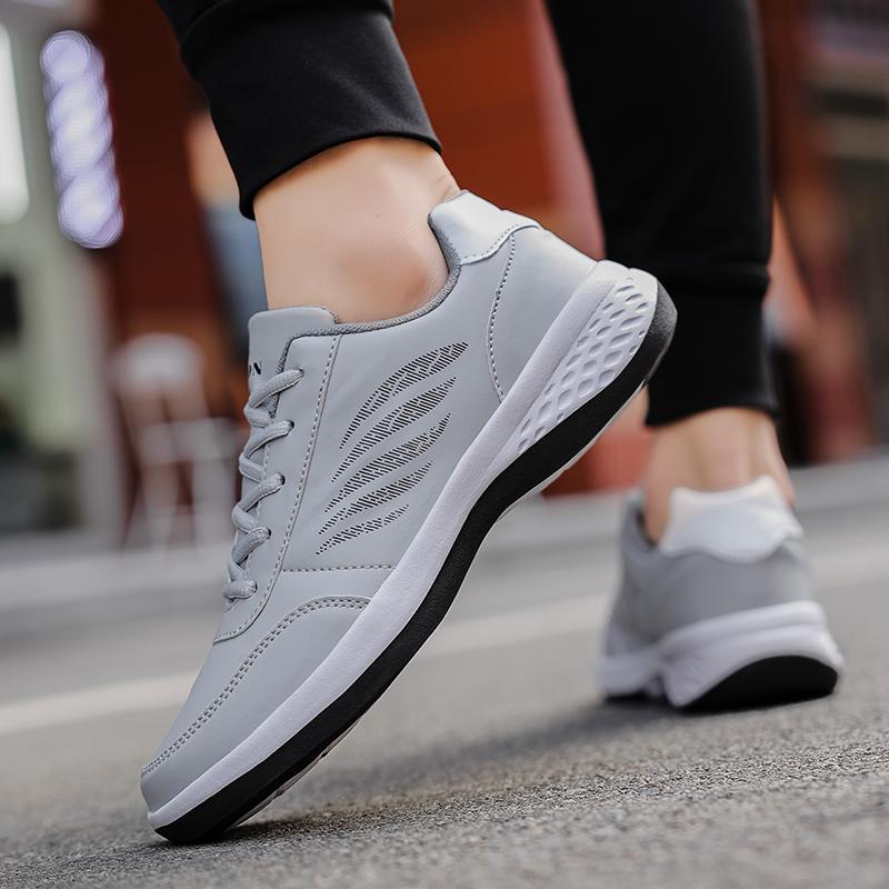 38-48 спортивная обувь, мужская кожаная дышащая спортивная повседневная обувь, большие размеры, мужская спортивная обувь для бега и фитнеса