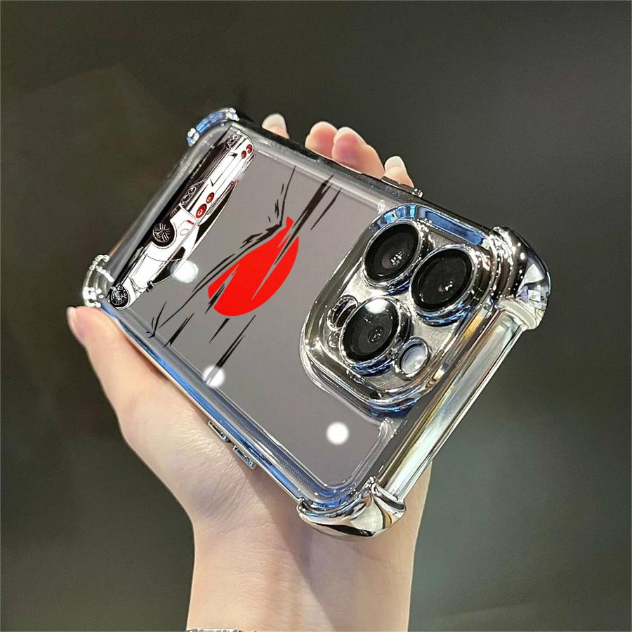 Чехол для телефона iPhone 16 15 14 Plus 17 Air 13 12 11 Pro Max 16e Мягкий чехол Спортивный гоночный JDM Дрифт-автомобиль