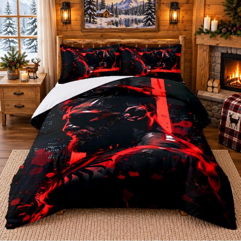 Conor Mcgregor Pattern Bedding 3Pcs Set Bed Sheet And Pillowcases For Indoor Bedroom