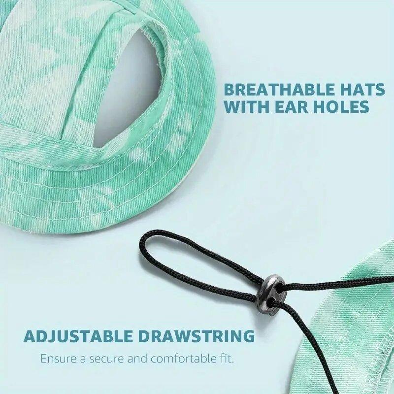 Простая бейсбольная кепка с отверстиями для ушей, регулируемая для маленьких и средних собак, спортивная кепка для собак, солнцезащитная кепка для домашних животных, кепка для собак, маленькие собаки