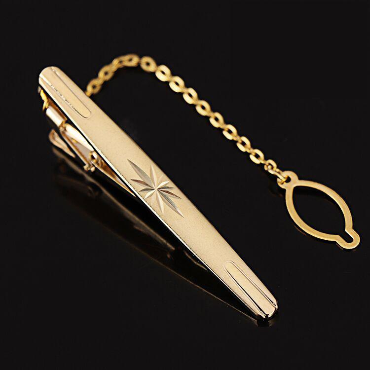 Зажим для галстука из меди и золота, устойчивый к ржавчине, простой деловой зажим для галстука