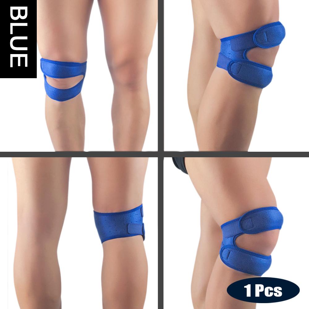 1Piece Adjustable Patella Knee Strap with Double Compression Pads Knee Support Running Basketball Football Cycling Tennis Yoga