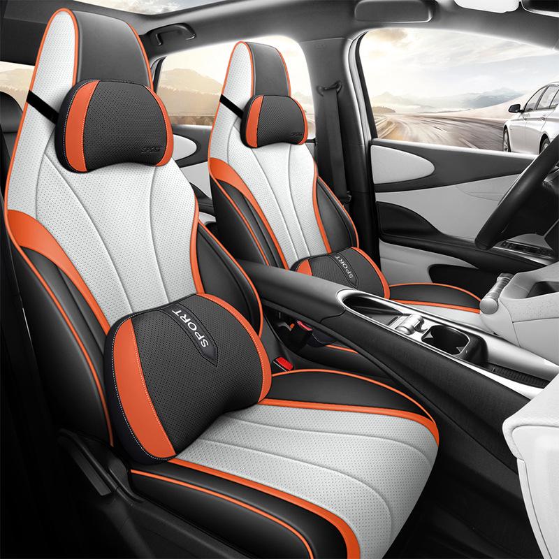 Чехол на сиденье автомобиля BYD Dolphin 2022: Универсальная кожа, Четыре сезона, Подушка с полным охватом