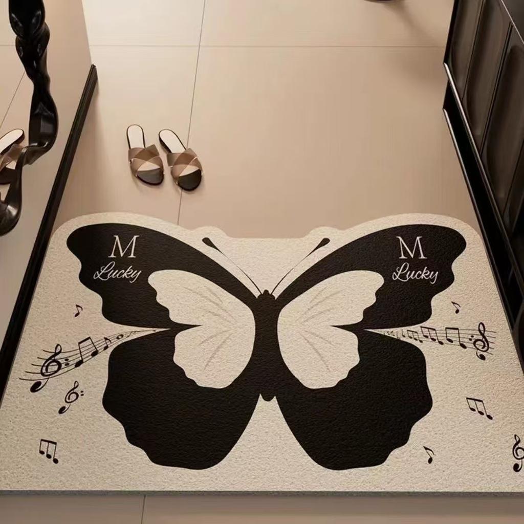 Мультяшный шелковый коврик для пола у входной двери, коврик для ног в прихожей, свежий бытовой грязеотталкивающий коврик