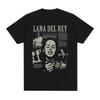 Harajuku Y2k Tops Vintage Hip Hop T Shirts Singer Lana Del Rey Print T Shirt Streetwear Short Sleeve Casual Loose Tee Unisex