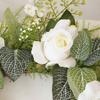 Artificial Wreath Silk Flower Plastic Rose Leaves Front Door Hanging Decor Multicolor 50cm OD