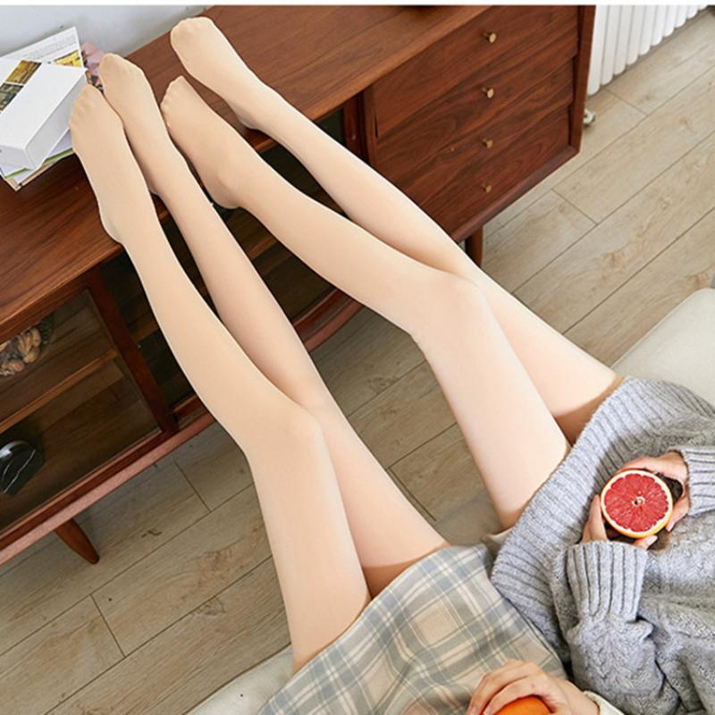 200 г утолщенные женские осенне-зимние цельные брюки, бархатные утолщенные брюки из искусственного нейлона, теплые брюки, верхняя одежда, колготки