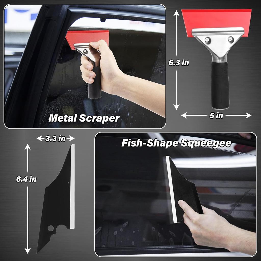 DIYSELF 20PCS Window Tint Kit, Professional Window Tint Equipment With Accessories, Vinyl Wrap Tool Kit For DIY Projects, Complete Film Package For