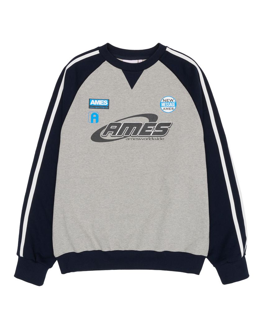 AMES-WORLDWIDE Sleeve Stitch Sweatshirt Gray (Am2Esum441A)