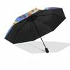 1pc Halloween Batgirl Outdoor Umbrella - Automatic Opening/Closing, Portable 3-Fold Design, 8-Rib Iron Frame - Perfect Gift for Fans, Travelers,
