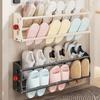 Expandable Magnetic Slipper Rack No Drill Bathroom Slipper Holder Wall Mounted Shoe Rack  Shower