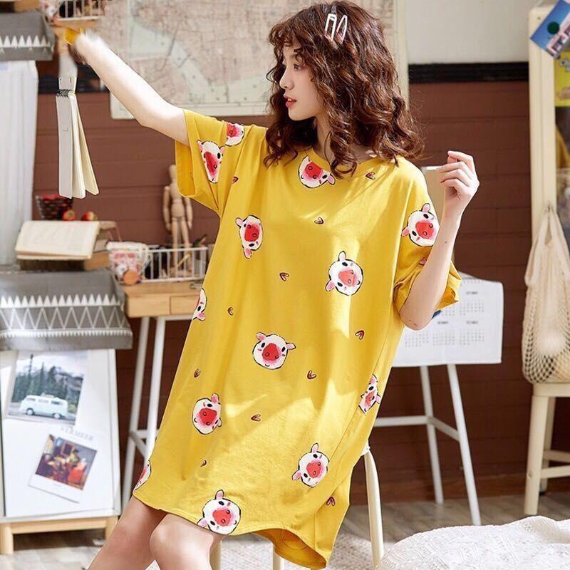Pajamas Women's Summer Pajamas Short Sleeved Women's Students Cute Large Home Furnishing Set