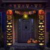 Halloween Festive Decor Porch Sign Banner, Pumpkin Ghost Party Awning Hanging Wall Supplies Door Decoration, Front Wreath Banner Yard Eye-catching
