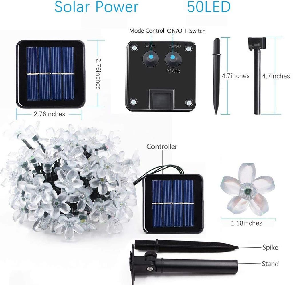 100LED Солнечная гирлянда в виде пчелы, уличный сказочный свет, елка, Рождественская гирлянда, 8 режимов, водонепроницаемый декор для патио, сада, вечеринки