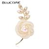 Exquisite Hollow Rhinestone Gold Rose Brooch 2022 Fashion Simple Design Temperament Women Suit Corsage