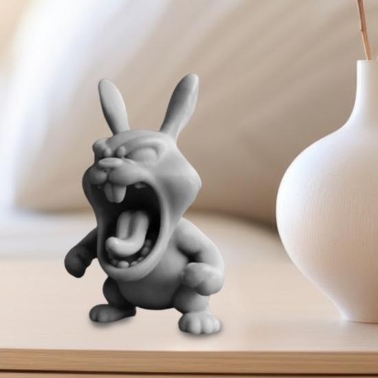 Ревущая в гневе фигурка животного, напечатанная на 3D-принтере, собака, кролик, акула, статуя слона, скульптура, домашний офис, книжная полка, украшение для рабочего стола, орнамент