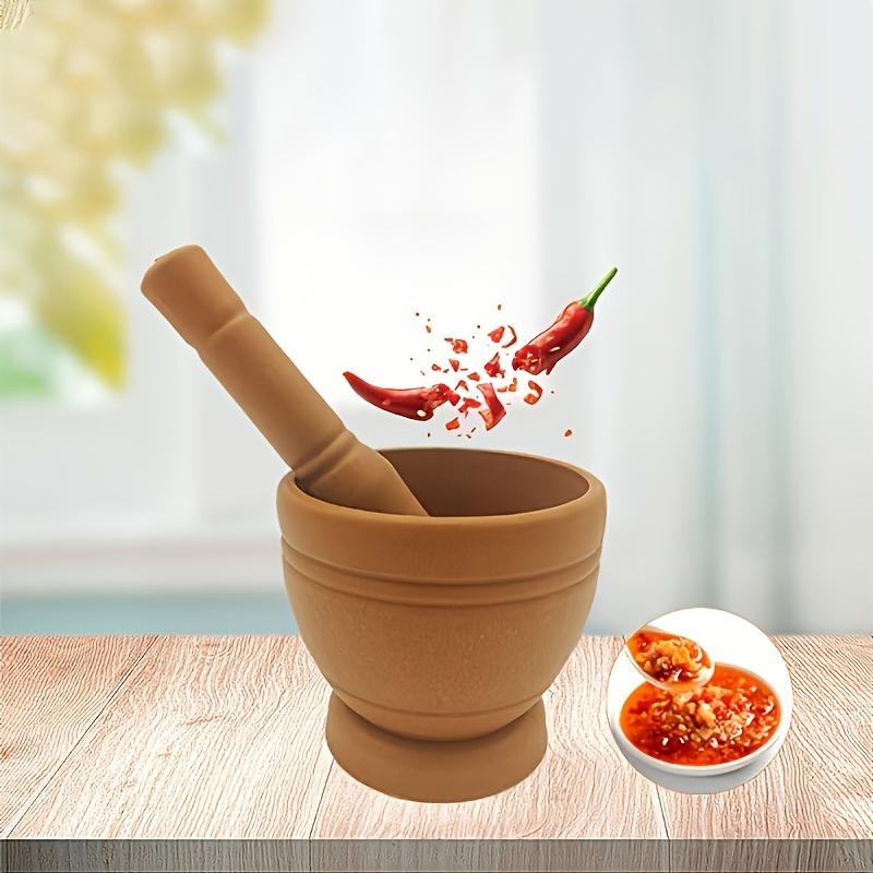 Chili Mortar Pounding Kitchen Garlic Bowl Mortar And Pestle Set For Garlic Peper Garlic Crusher Household Chili Grinder