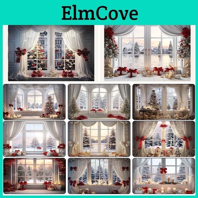 Indoor Sill Window Winter Snow Scene Children Shooting Background Cloth Background Wall Decoration Photo Cloth