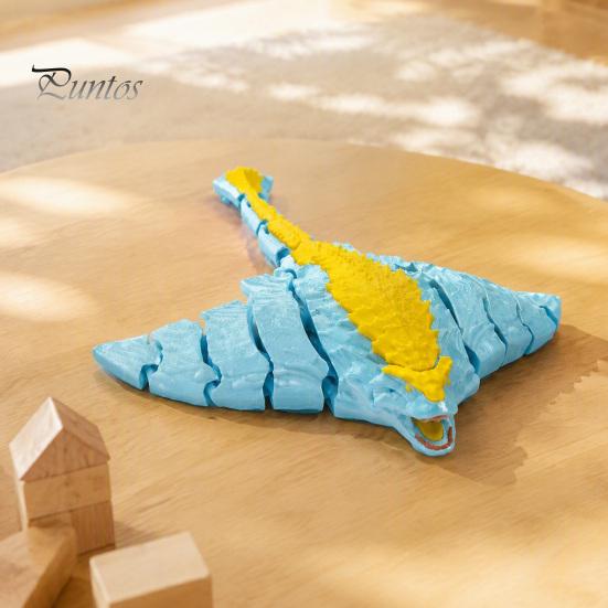 Sea Animal Figurine with Flexible Joints Articulated Deep Creature Toy, 3D Printed Horror Marine Figure, Figure for Desk Decoration Movable